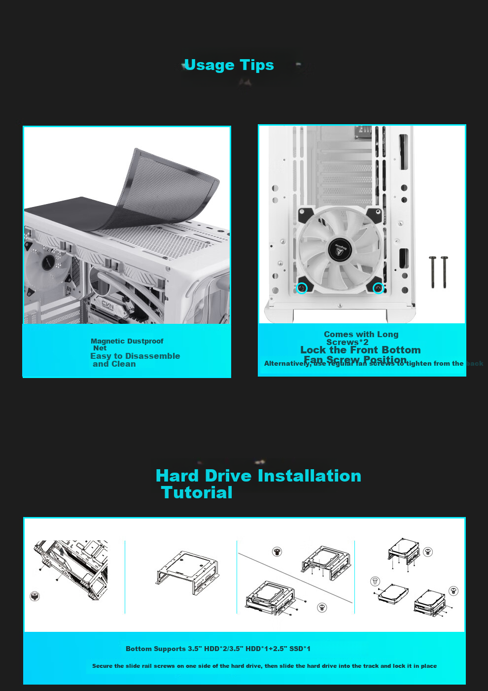 Segotep Anime Cabin 1 White Desktop Mini Case (Front Dedicated Figurine Position/MATX Motherboard Position/Synchronized Lighting Effects/360mm Water Cooling Position/Anime Desktop Computer Case) 11