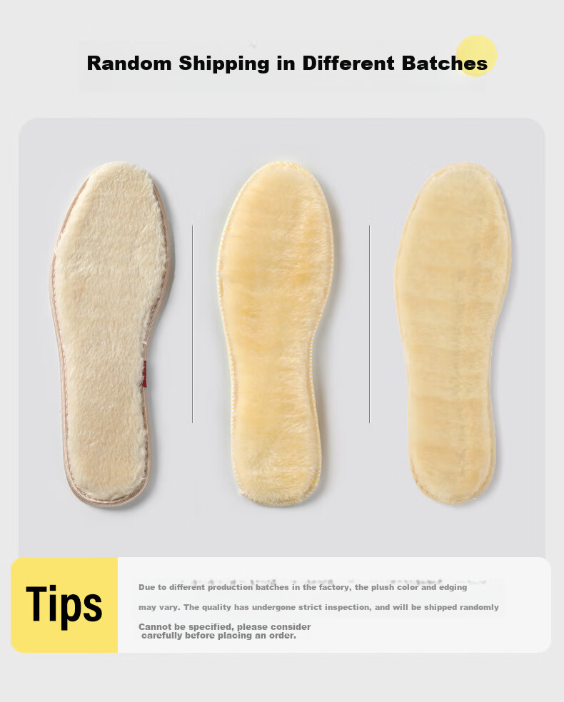 FOOTOPPO Warm Insoles for Women, Winter Wool Fleece Lining, Soft Plush, Ultra-Soft Sweat-Absorbing Insoles for Men in Winter 1