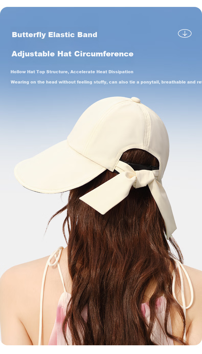 CACUSS Sun Protection Hat for Women, Summer Wide Brim Black Gel Sun Hat, Outdoor UV-Resistant Cap, Black 6