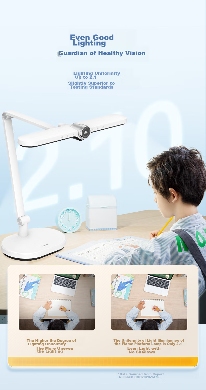 Panasonic Reading Desk Lamp (Eye Protection Lamp) AAAA Grade Eye Protection Full Spectrum Children's Study Horizontal Lamp Head Aim T10 12