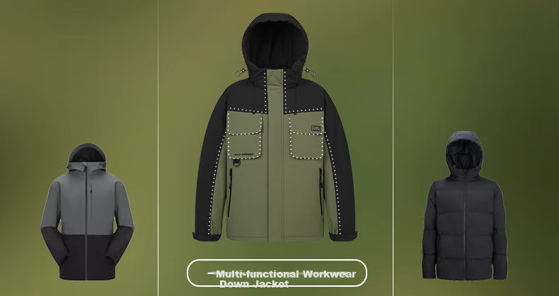 CAMEL Men's Workwear, Couple's down Jacket, Men's Short Duck Down Outdoor Sports Windproof Coat, Winter M13CR07096 10