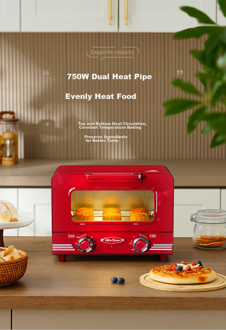 Nuosideqi Home Oven, 10L Capacity, Visible Window, No Need to Flip Food, Independent Temperature Control for Top And Bottom, Smart Fully Automatic Ove 4