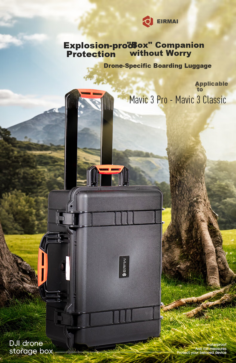 EIRMAI R600 Suitable for DJI Mavic Drone Plastic Protective Safety Case Camera Trolley Case DSLR Camera Box Photography Case Waterproof And Moisture-Proof Case with Standard Foam Padding 1