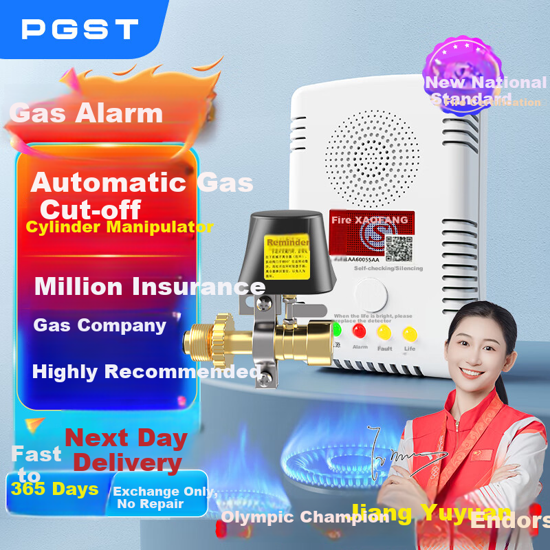 PGST Gas Alarm, Natural Gas Combustible Gas Detector, Liquefied Leak Fire Protection, Propane 219+ Mechanical Arm