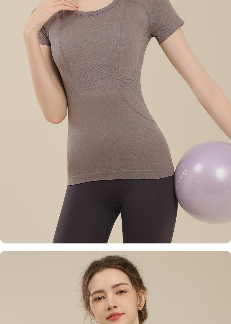 XUEXIMAN Women's Slim Fit Yoga Sports Short Sleeve Quick-Dry T-Shirt Summer Running Pilates Fitness Training Top 13