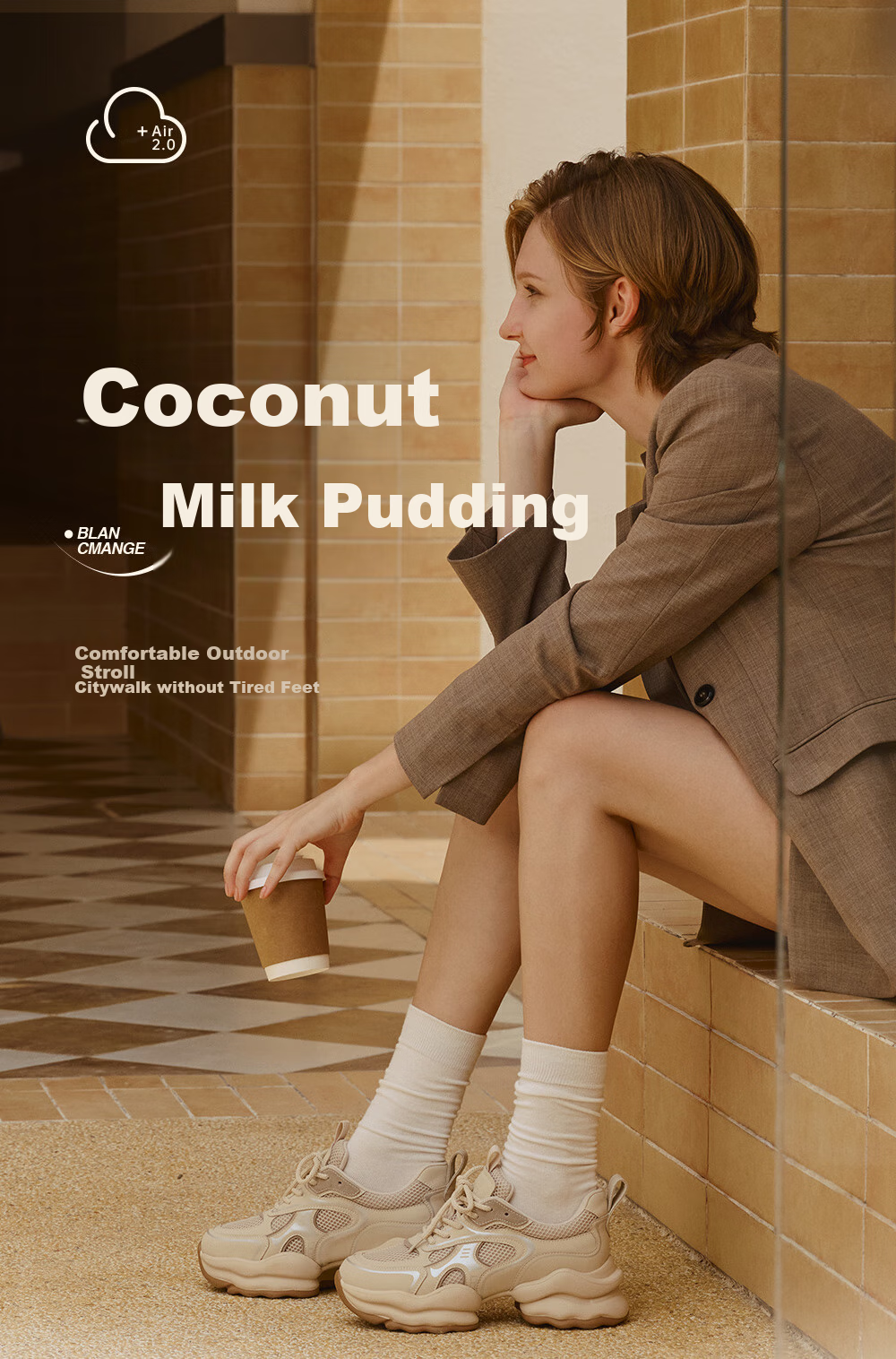 73Hours Celebrity-Inspired Women's Shoes, Yeyi Milk Jelly New Thick-Soled Heightening Sports Casual Dad Shoes for Wome 1