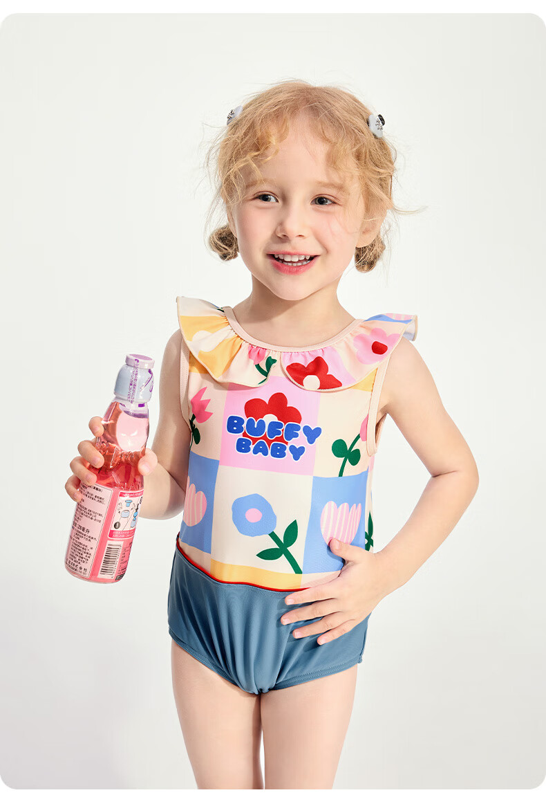 B.Duck Baby Girl Swimsuit, Cute Infant Swimming Costume for Girls, Children's Hot Spring Swimwear 10