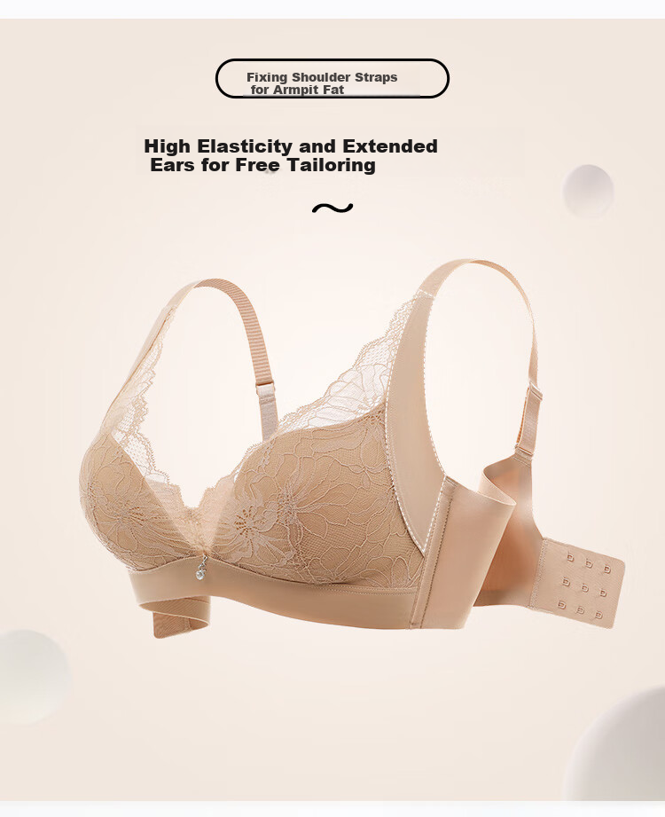 Ordifen Women's Wireless Bra Set, Lace Underwear, Push-Up Bra for Small Breasts, XB0330 6