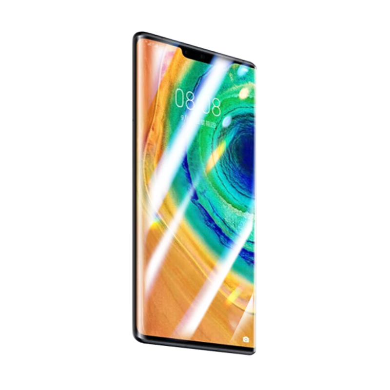 Baouzou [3-Pack - Damage Compensation] Tempered Glass Screen Protector for Huawei Mate30, Anti-Blue Light, Drop-Resistant, High-Definition Full-Screen Glass Film