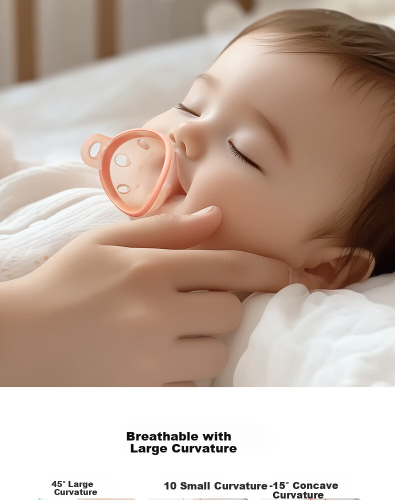 Garkoko Breast Milk Pacifier for 1-6 Months, Anti-Colic, Newborn Baby Soothing Pacifier, Prevents Open Mouth, Ultra-Light 9