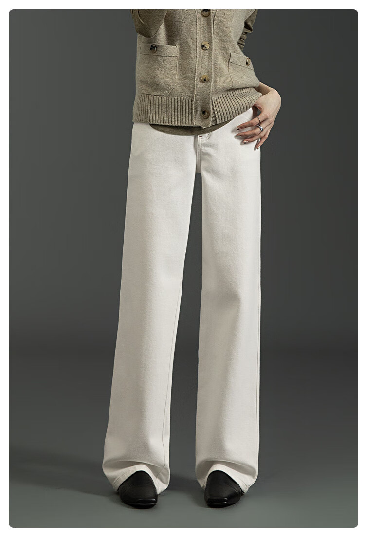 Dme [Three-proof Hot Pot Pants] 2025 Spring New Dense Twill Denim Lyocell Cotton Slim Straight Jeans for Women 7