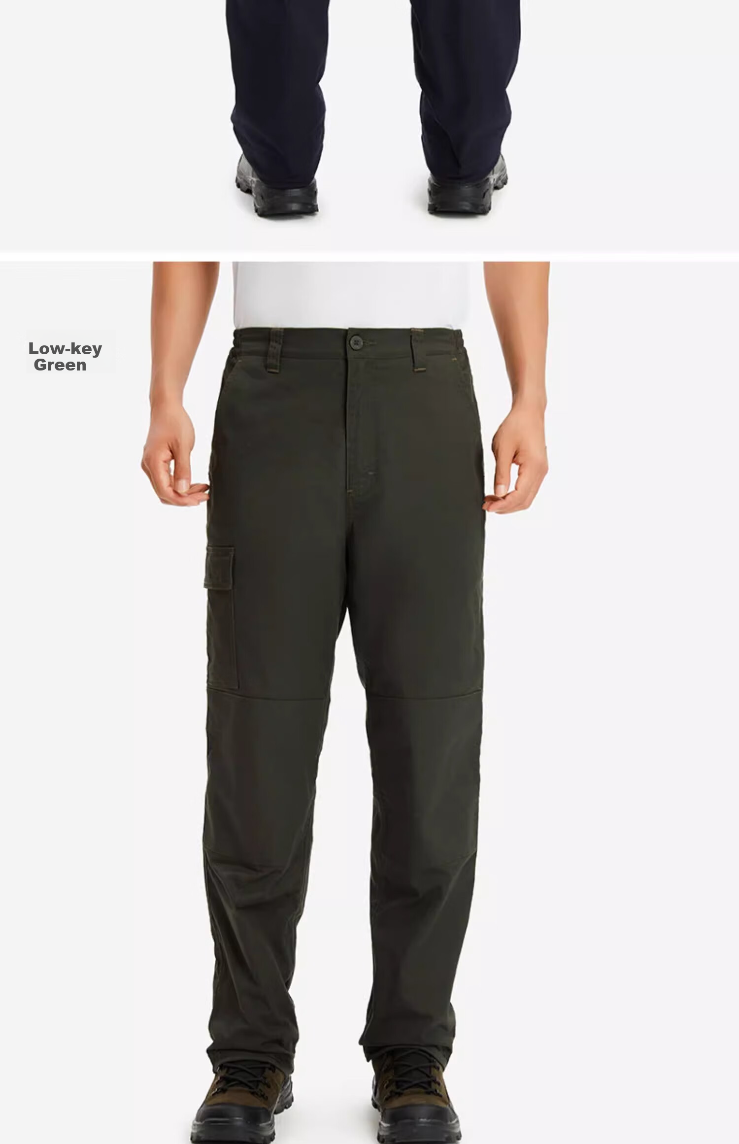 DECATHLON Outdoor Sports Casual Pants, Long Trousers, Workwear for Men, Autumn Fleece-Lined Warm Pants, Army Green, S-4228356 11
