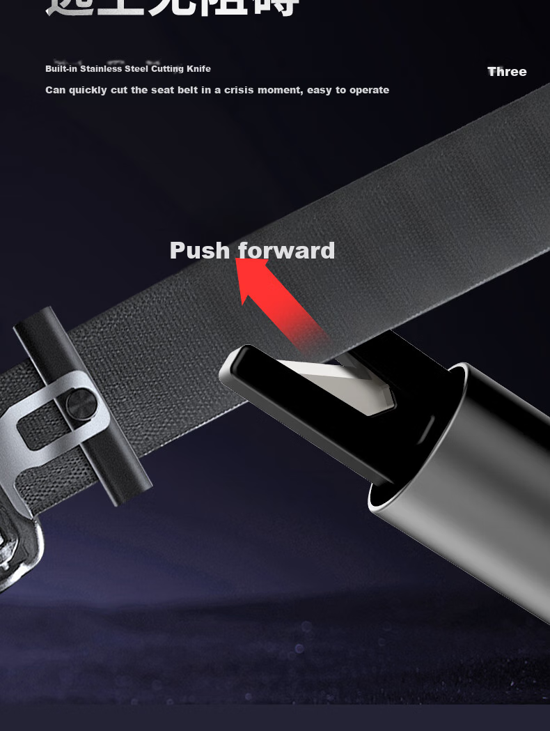 Pulv Car Safety Hammer Window Breaker Escape Hammer with Built-In Seat Belt Cutter Fire Emergency Rescue Hammer for Vehicles 7