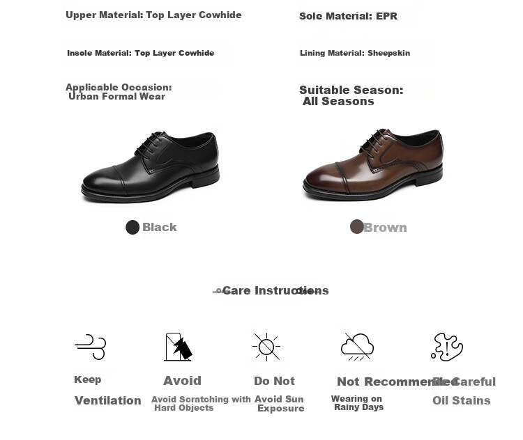 Goldlion Men's Formal Shoes, Stylish And Comfortable Leather Shoes with Durable Soles, G580510157AAB, Black, Size 39 7