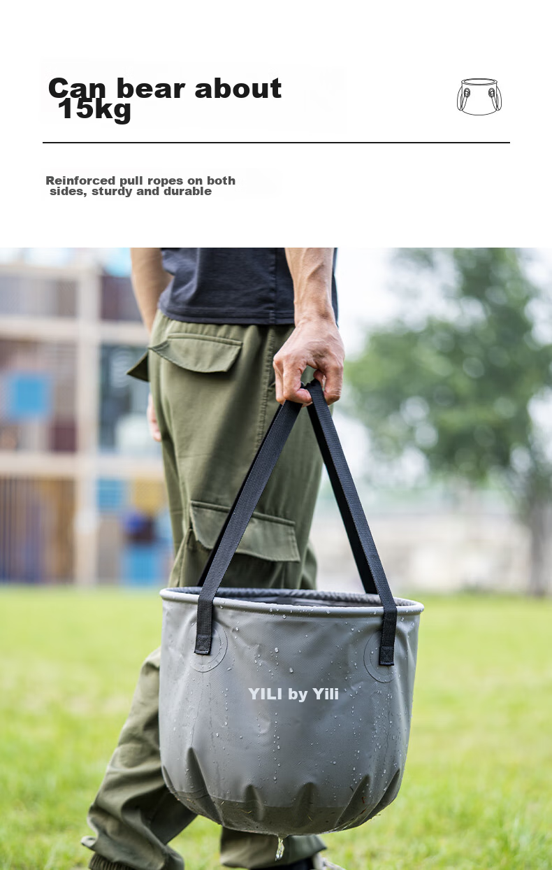 Yili 40L Portable Water Tank with Wheels, Large Storage Box, Metal Handle, Water Storage And Car Washing Tool 5