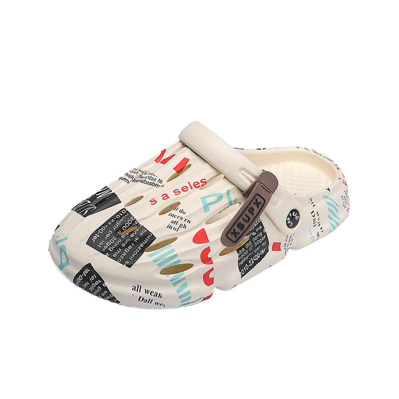CARTELO Men's Sandals, Summer Breathable Hole Shoes, Comfortable Dual-Use Beach Shoes for Me