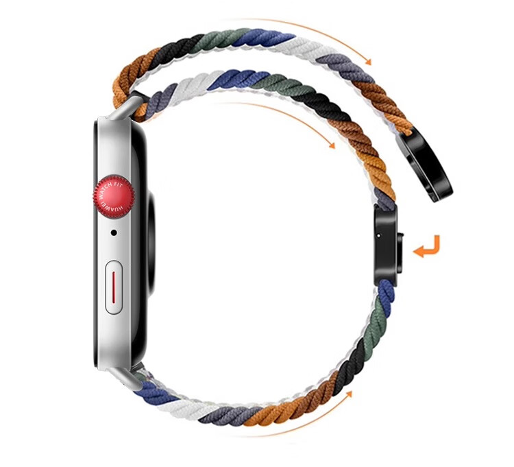 Iboann Compatible with Huawei WATCH FIT5 Strap, Braided Loop for Fit3 Watch Band, Magnetic Clasp for Fit4/5Pro Bracelet, Summer Sports Breathable Waterproof Replacement Band 3