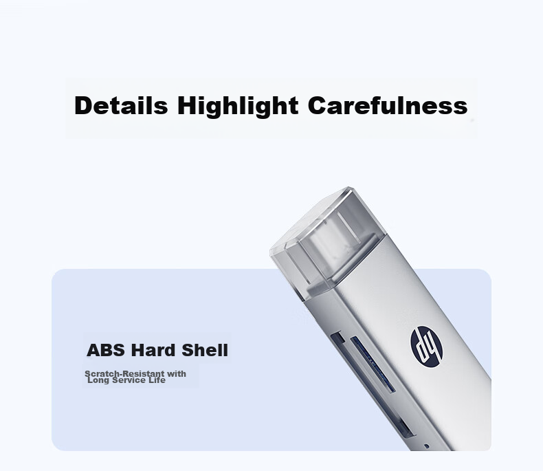 HP Memory Card Reader with Type-C/USB Dual Ports, Supports SD/TF Card Transfer, Compatible with Phones, Computers, Tablets, IPad, Dash Cams And Surveillance Devices 5