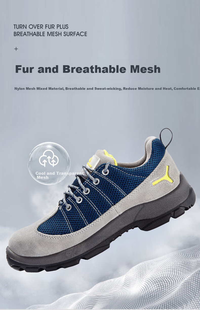 DELTA PLUS Rainbow Breathable Safety Shoes for Men, Steel Toe Cap Anti-Smashing Anti-Puncture Anti-Static Work Boots 301232 Black-Gray Size 43 6