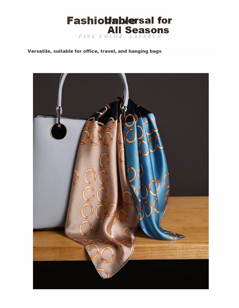 Hangsifu Silk Scarf, Mulberry Silk Neck Scarf, Square Scarf, Mother's Birthday Gift, Ladies' Gift Box, Practical Holiday Mid-Autumn Festival Gift 5