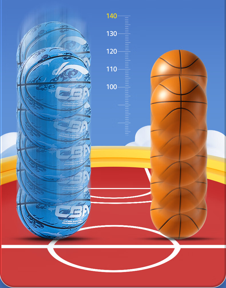 Li-Ning Basketball Size 5 for Children, Elementary School Students, Youth, Indoor And Outdoor Training, Durable Basketball, Gift 10