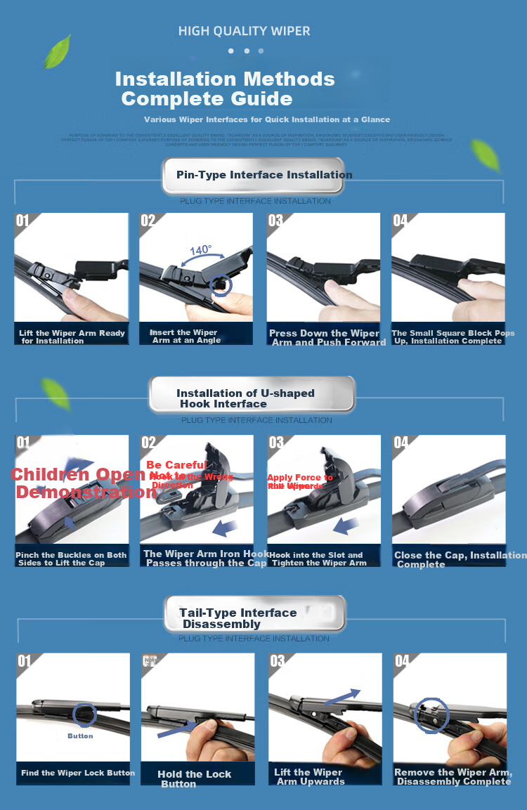 Aoye Windshield Wipers Suitable for Haval F5 (2018-2021 Models)/2018-2022 F7/F7X, Frameless Wiper Blades, Front Wipers, 1 Pair, 22+16 Inches 10