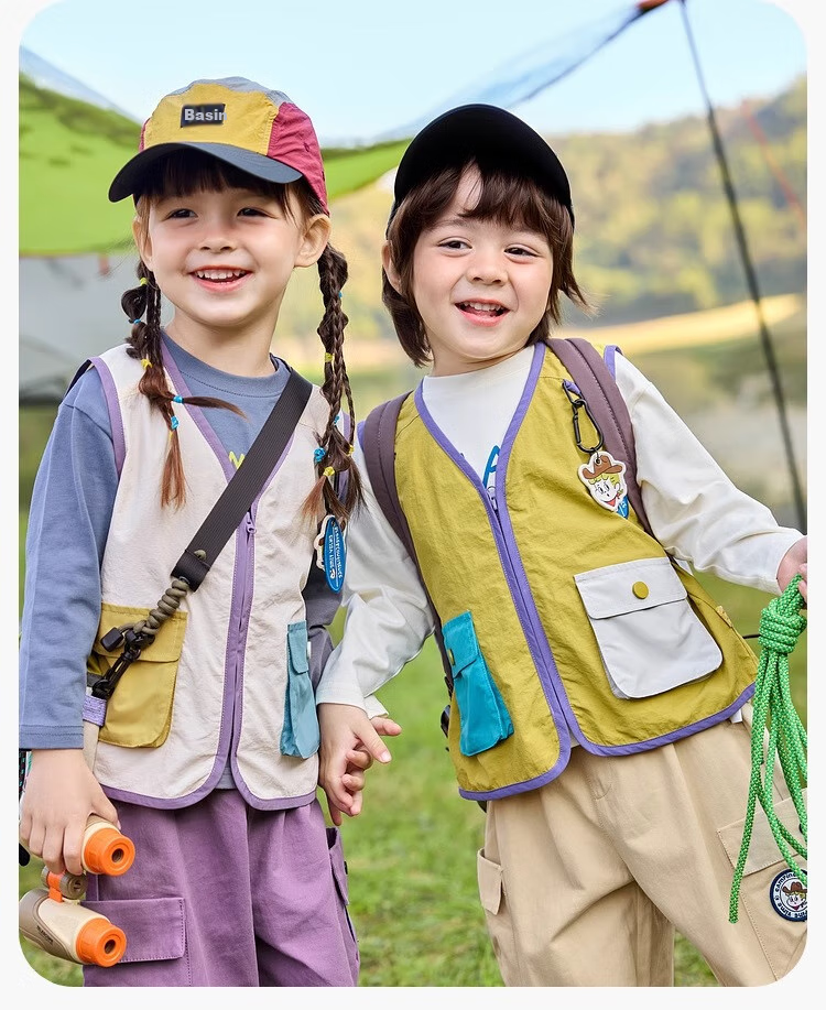 Dudujia Baby Vest Spring Style Trendy Boys' Waistcoat, Spring Fashion Children's Sleeveless Jacket, Stylish Girls' Clothing, Beige, Size 120 9