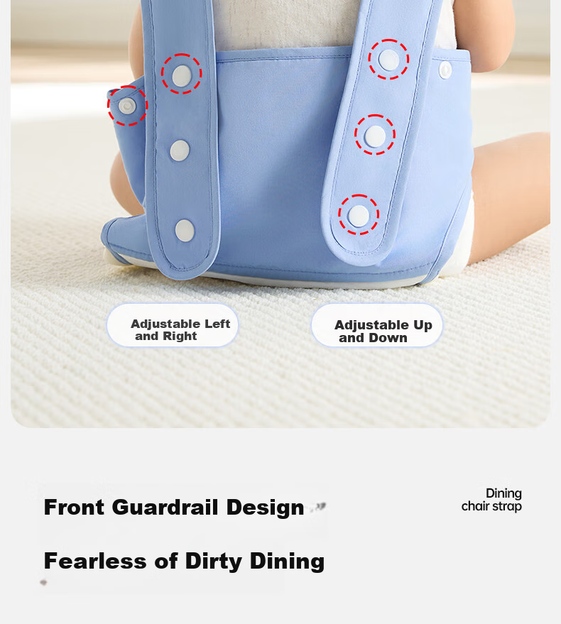 Taoqibaby Baby High Chair Safety Belt, Portable Fixing Strap, Infant Outdoor Binding Strap, Dining Protection Belt, Peace of Mind Strap 8