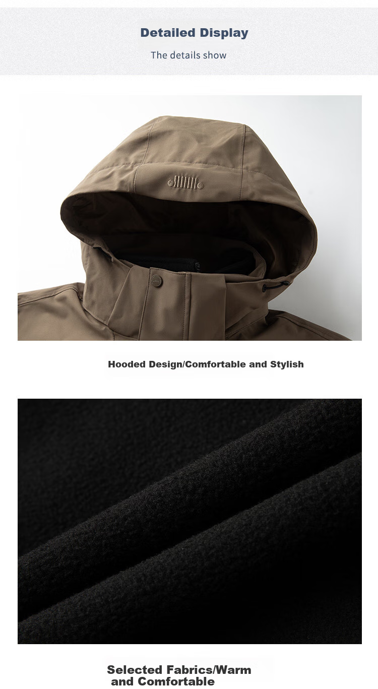 JEEP [Yuanzheng Series Windbreaker] High-End Three-In Jacket for Men, Spring And Autumn 2026 Outdoor Windproof Jacket for Me 21