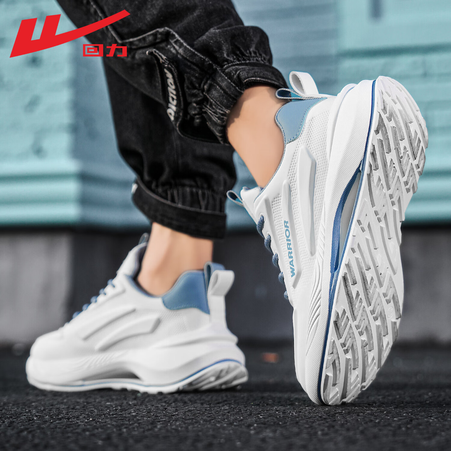 Huili Men's Shoes, 2026 Autumn Breathable Versatile Casual Sports Running Non-Slip Heightening Dad Sneakers, White And Blue, Size 39