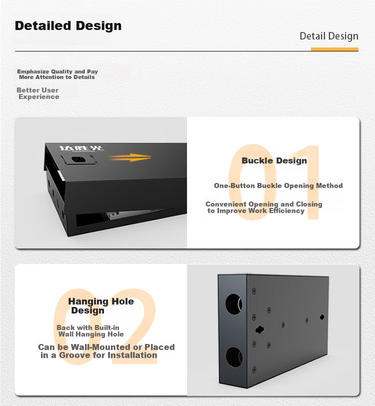 Dashengguang Fiber Optic Terminal Box Desktop 4-Port ST/FC Round Connector, Empty Box, Telecom-Grade Optical Cable Fusion Splice Box, Optical Cable Extension Box, Optical Terminal Box, DSG-ZDH400 4