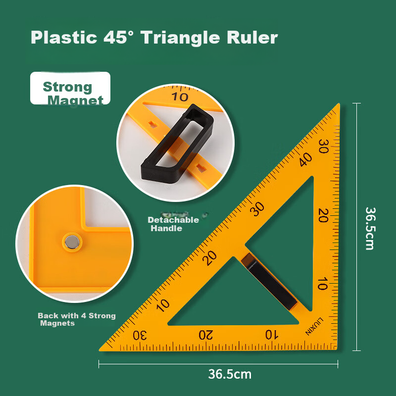 Liuxin Triangle Ruler Protractor Teaching Aid, Magnetic Math Tool for Elementary And Middle School Students, Stationery And Learning Supplies, Back-To Season And Teacher's Day Gift, Educational Kit Set for Gifting
