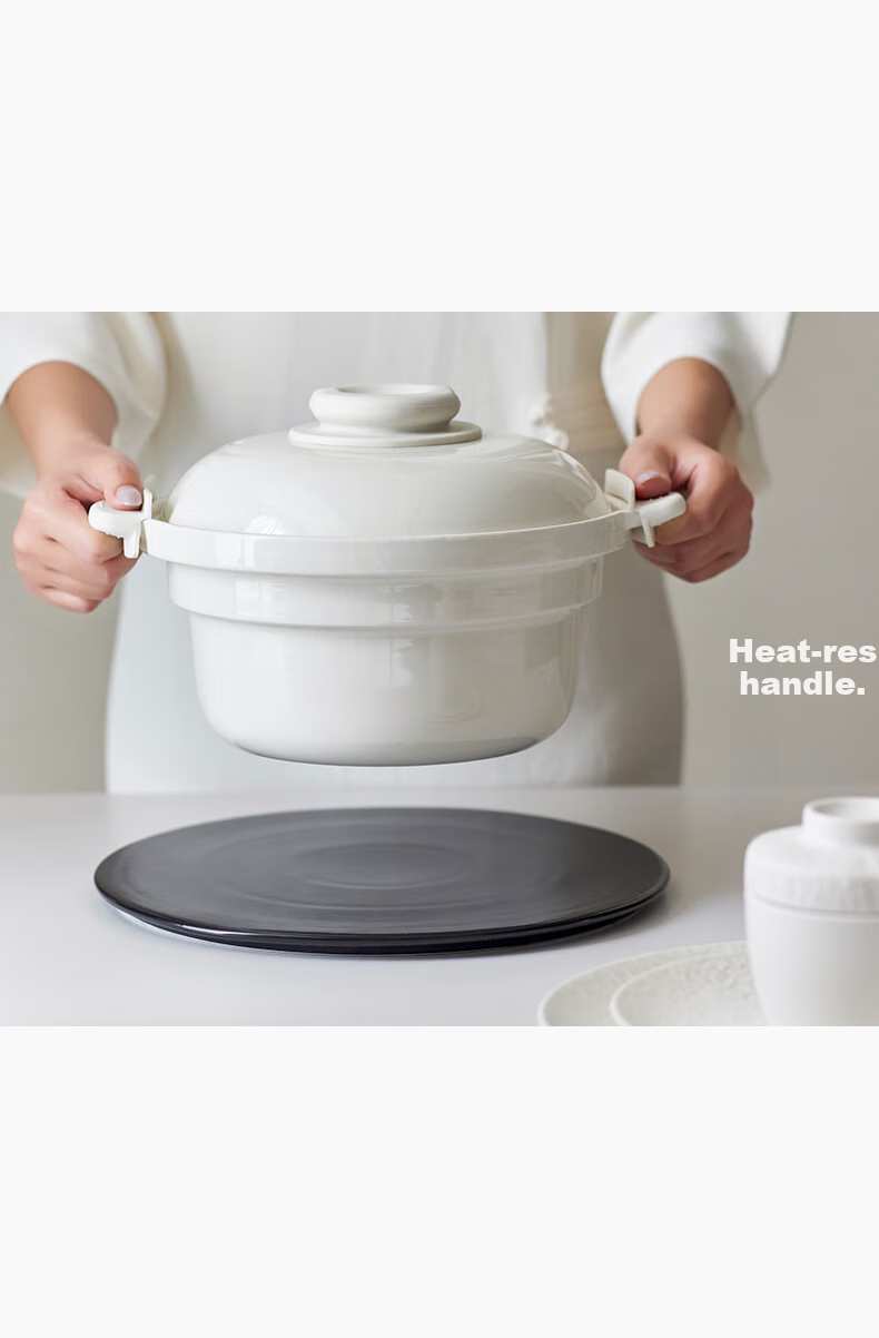 Olayks Ceramic Inner Pot Rice Cooker for 2-5 People, True Earthen Pot, No Coating, Smart Firewood Rice Cooker for Home Use, Claypot Rice Cooker, Soup Pot with Anti-Overflow Design, No Coating, 3L Capacity 27