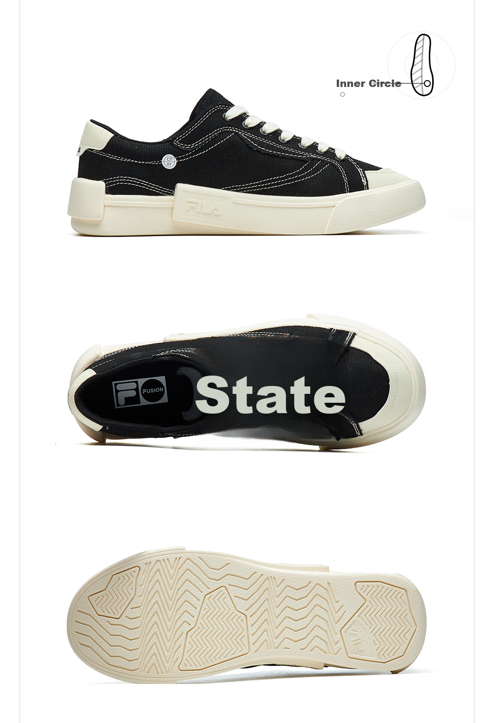 FILAFUSION Fila Trendy Men's Casual Canvas Sneakers Street Style Sports Shoes 7
