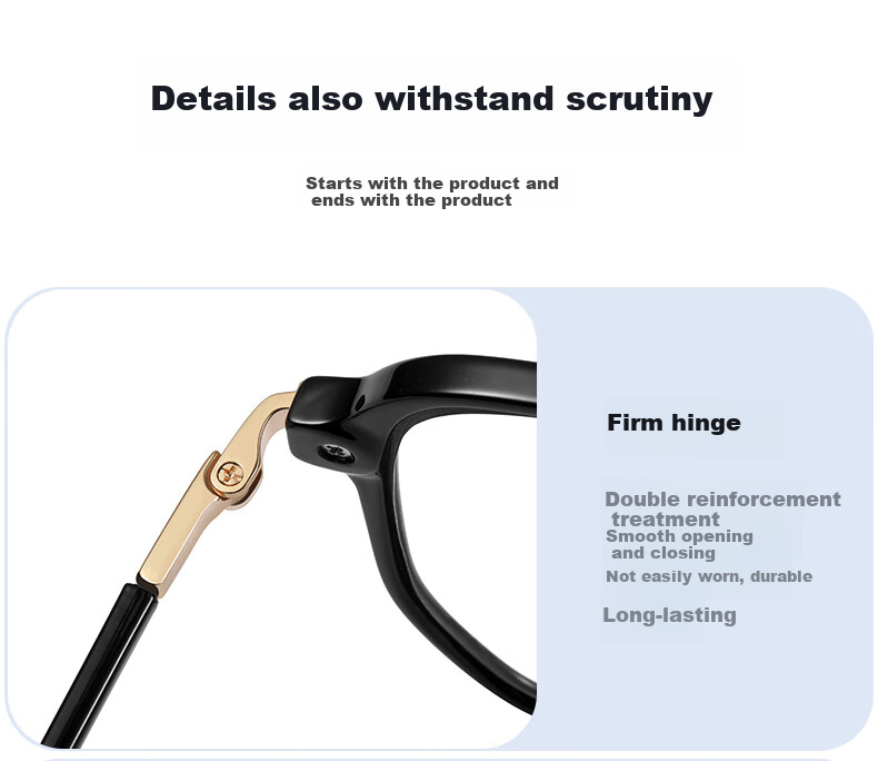 Wujiang Reading Glasses for Men And Women, Bifocal Imported High-Definition Anti-Blue Light Presbyopic Glasses, Black Frame, 250 Degrees 8