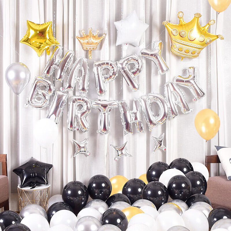 Xinxinjingyi Birthday Scene Decoration Balloons Romantic Adult Children Boys Girls Party Happy Dressing Up