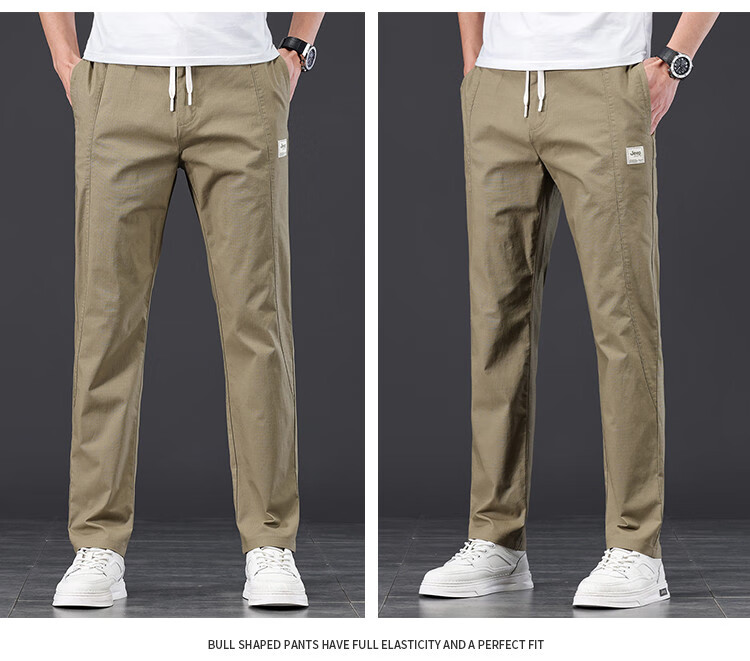 JEEP Comfortable And Simple Casual Pants for Men, 2026 Summer Fashion Versatile Straight-Leg Trousers, Commuter Long Pants for Me 5
