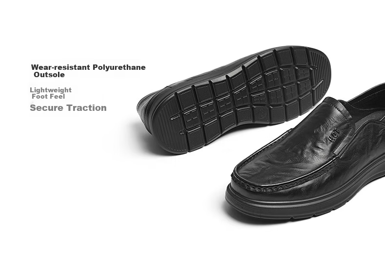 RED DRAGONFLY Genuine Leather Men's Casual Slip-On Shoes, Commuter Soft-Soled Two-Way Cowhide Shoes for Men WTA15083 Brown 38 5