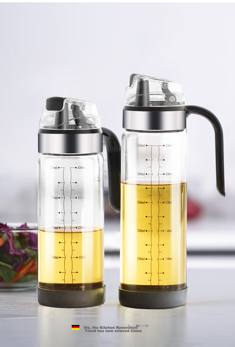 Newair Glass Oil Dispenser with Automatic Opening And Closing, Leak-Proof Kitchen Home Oil Bottle Container for Sesame Oil, Soy Sauce, Vinegar And Seasoning 17