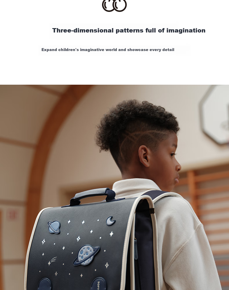 Zoy Zoii Elementary School Backpack for Boys Grades 1-6 Large Capacity Comfortable Weight-Reducing Shoulder Bag Breathable Retro Backpack 14