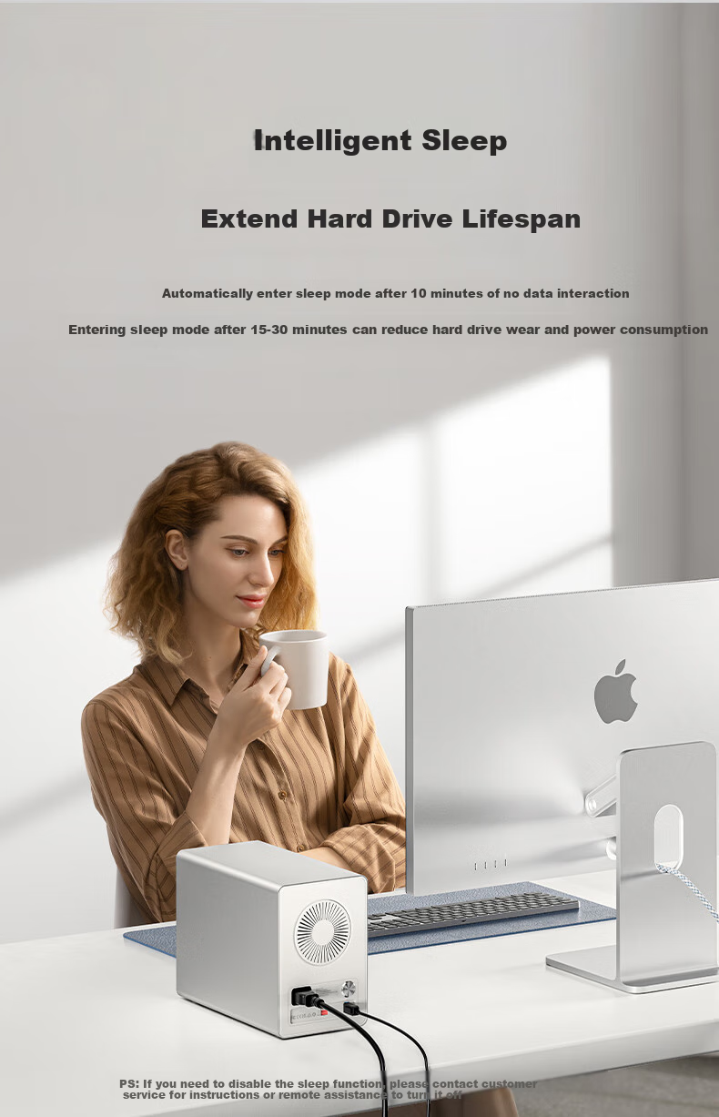 ORICO Disk Array Hard Drive Enclosure, 3.5-Inch SATA Mechanical Hard Drive RAID Storage External Case, Mac Storage Expansion - All-Aluminum Dual-Bay 9928RU3 9