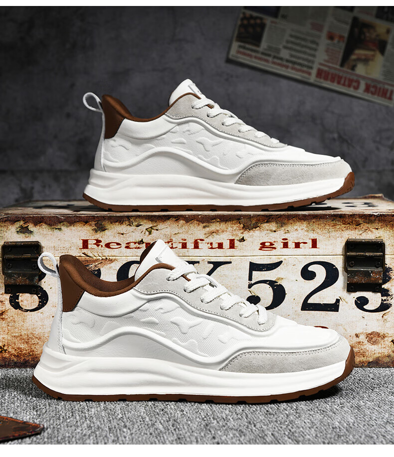 CARTELO Men's Casual Sports Sneakers, Autumn And Winter Thick-Soled Outdoor Jogging Hiking Travel Retro Versatile Classic New Style 15