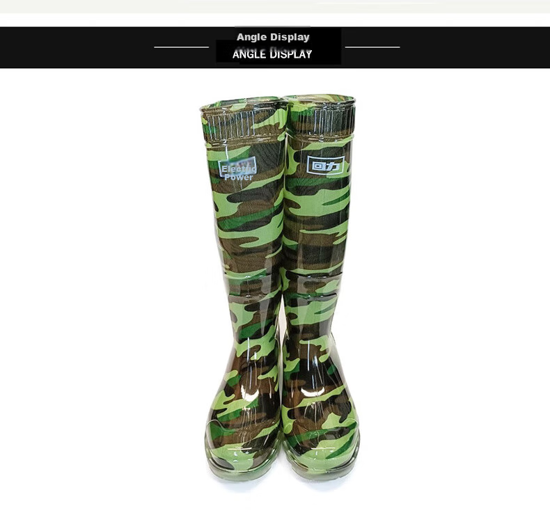 Warrior Men's Mid-High Rain Boots, Rubber Shoes, Overshoes, Waterproof Shoes, 8O7 Camouflage High-Top, Size 40 2