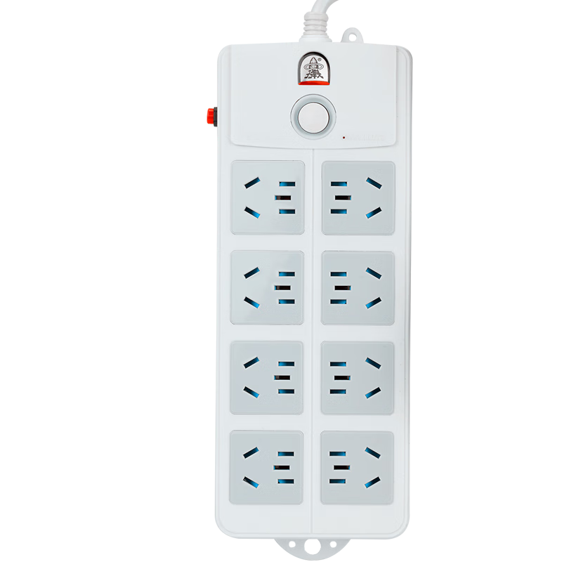 Zidantou Overload Protection, New National Standard Safe Socket/power Strip/extension Cord, 8 Outlets with Master Switch, Total Length 4.8 Meters, TS-025c