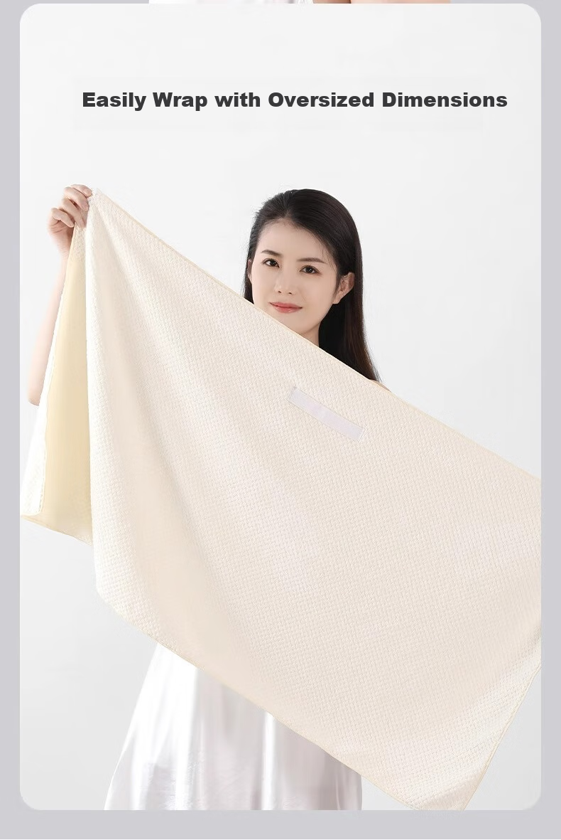 Sanli Hair Drying Cap for Women, Adult Strong Absorbent Quick-Dry Extended Thick One-Piece Hair Towel 9
