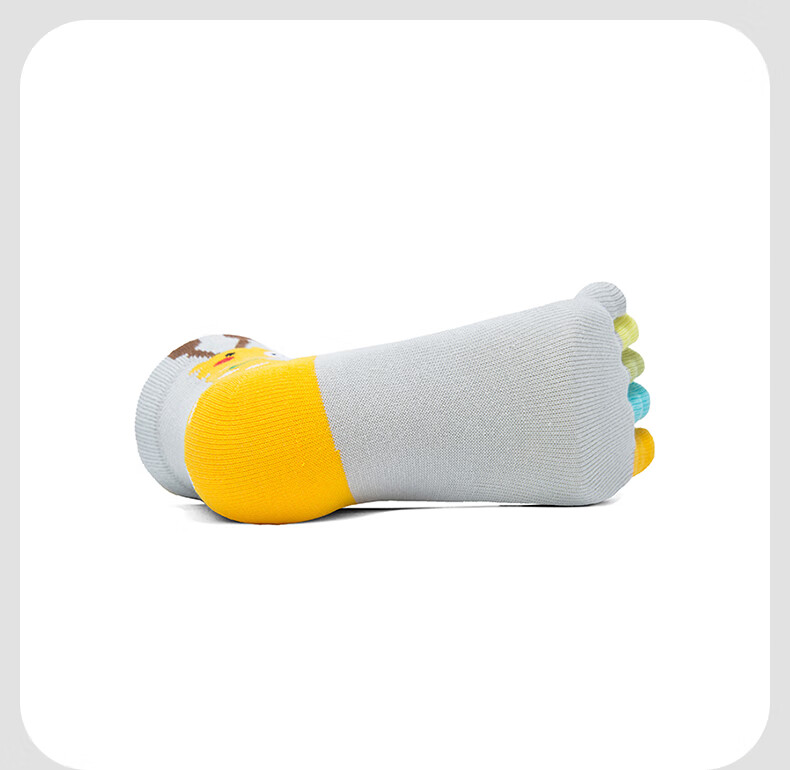 TFO 6th Generation Kids Five-Toe Socks Cartoon Outdoor Hiking Comfortable Toe-Separating Sports Socks 2902455 Gray 5