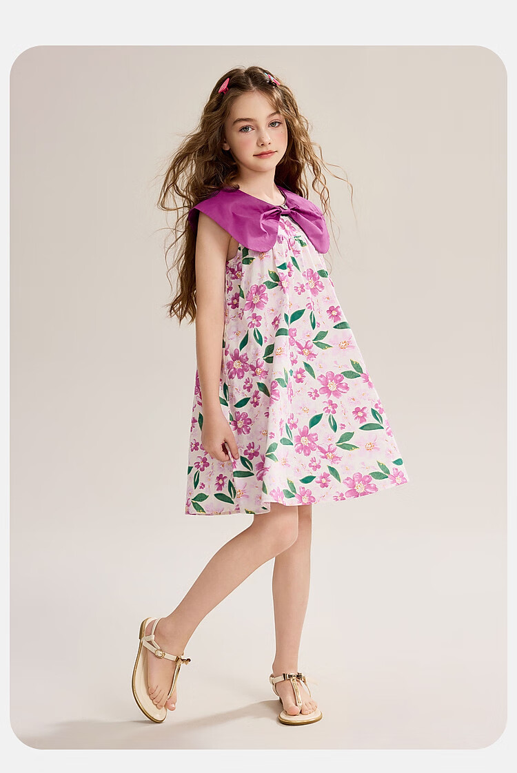 ASK JUNIOR Girls Summer Dress Lightweight Breathable Vacation Princess Dress 13