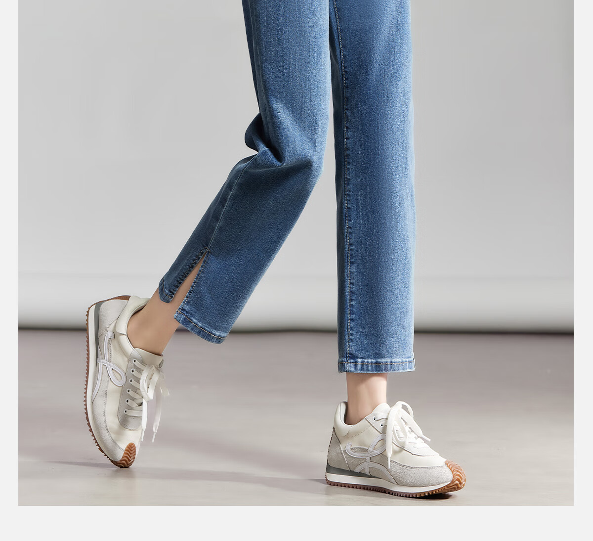 PinCai Women's Cropped Jeans, Petite Size, Solid Color, Slim Fit, High-Waisted, Stretchy, Side Slit, Straight-Leg Casual Pants P12KN1978 8