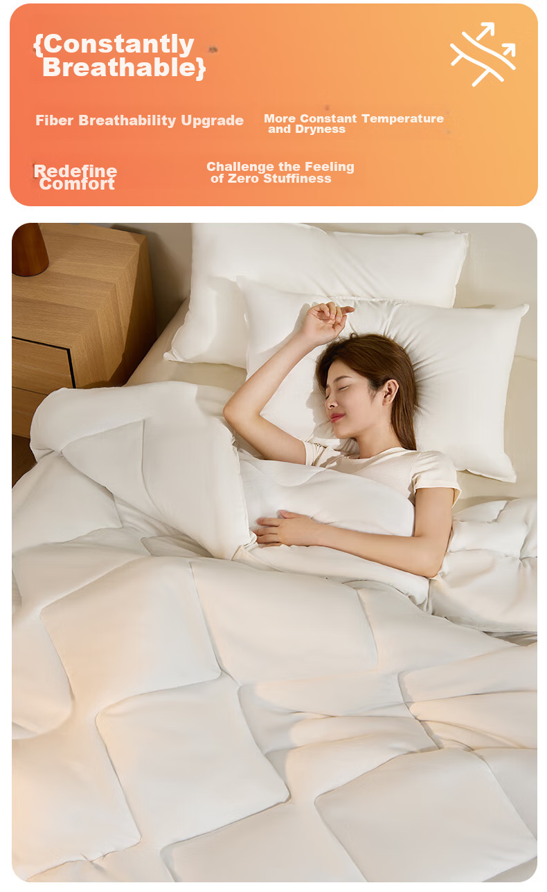 Hengyuanxiang Quilt Fiber Comforter, Antibacterial Brushed Thickened Autumn Winter Quilt, 8 Jin (4kg), 200*230cm [Milk White] 7