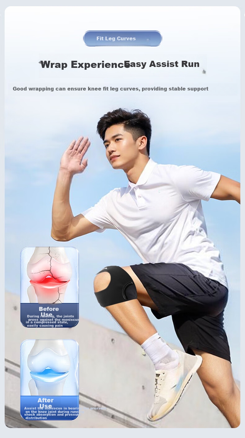 LI-NING Professional Sports Knee Pads Men Running Meniscus Injury Protection Mountaineering Badminton Football Knee Guards 4